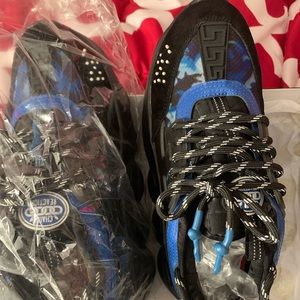 Sneakers, size 8.5, brand new, black & blue